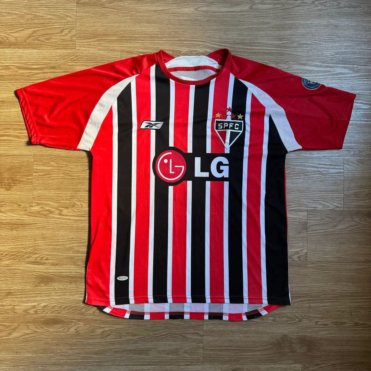 camisa são paulo reebok 2007 tricolor original 