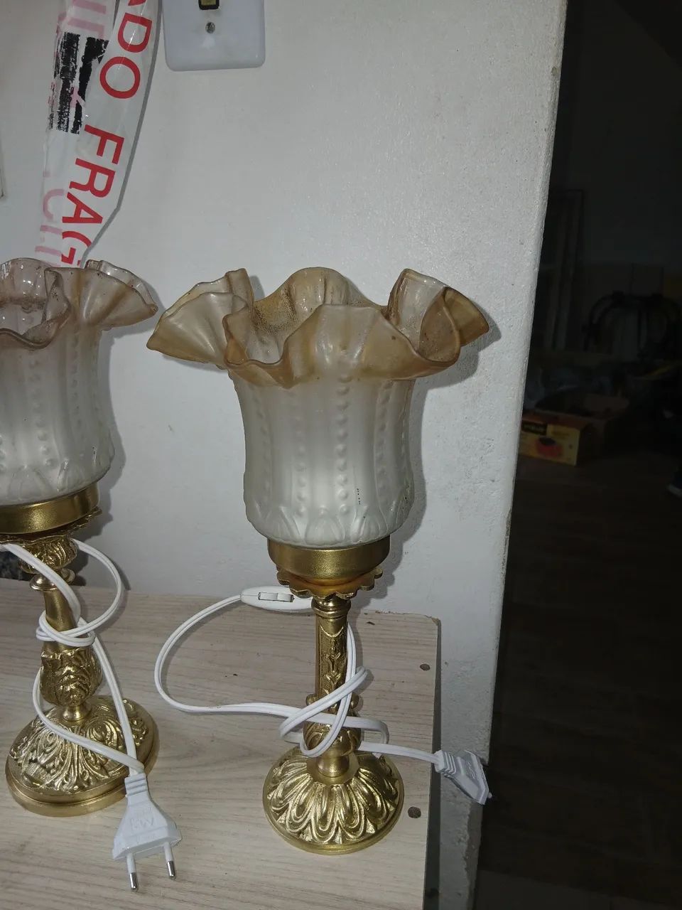 Abajour em bronze e cristal - Foto 3