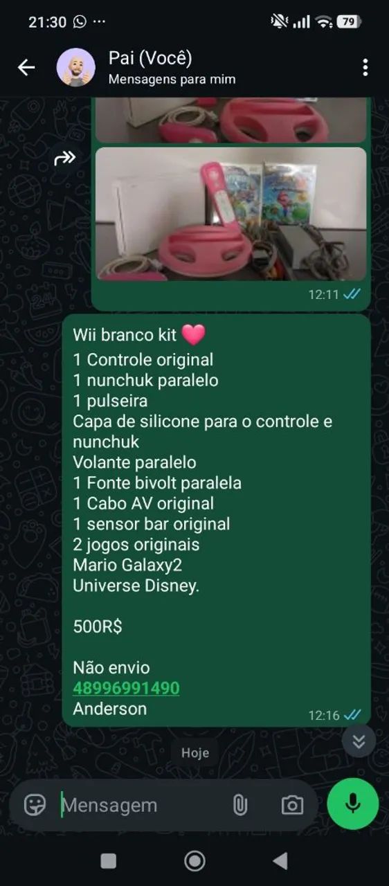 Wii com assessorios rosa - Foto 3
