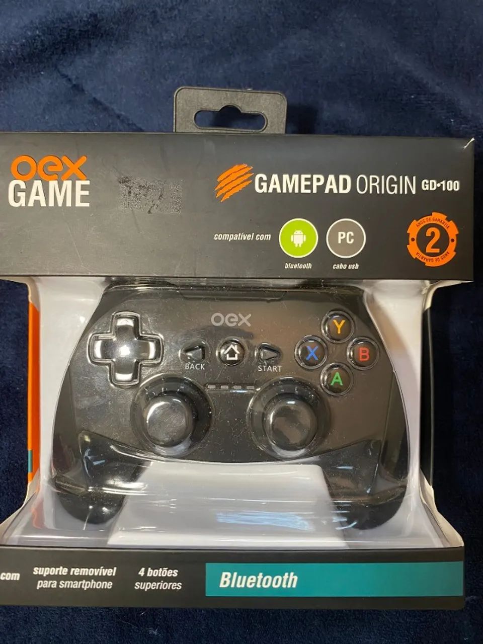Controle Bluetooth OEX Gamepad Origin GD100 para PC e Android