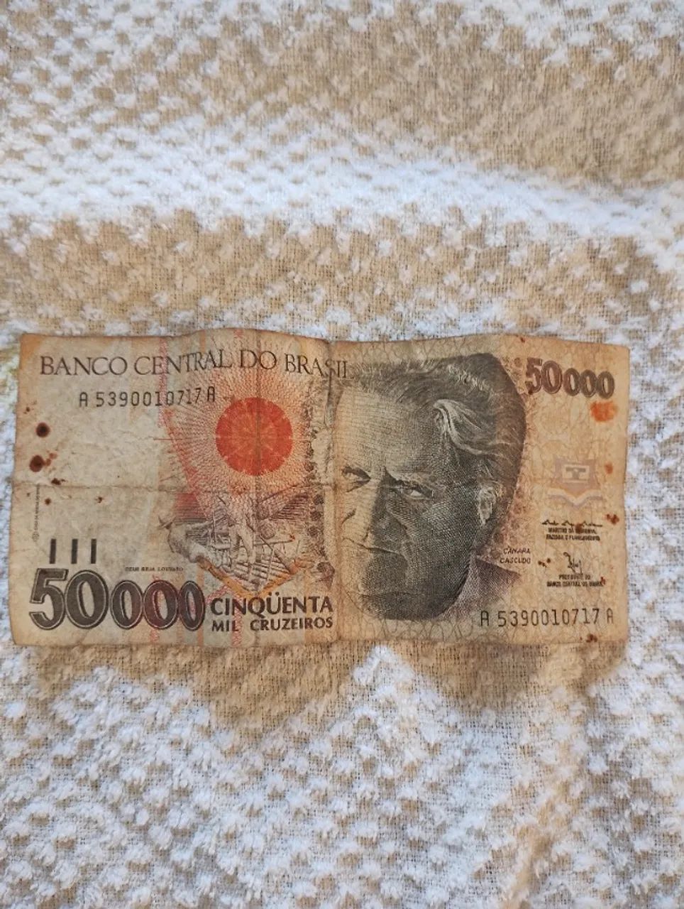 Cédula de cinquenta mil cruzeiros  - Foto 2