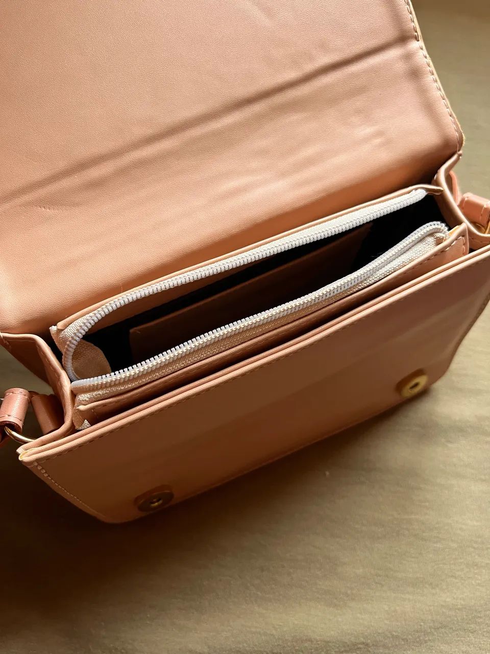Bolsa de couro (rosa bebê) - Foto 5