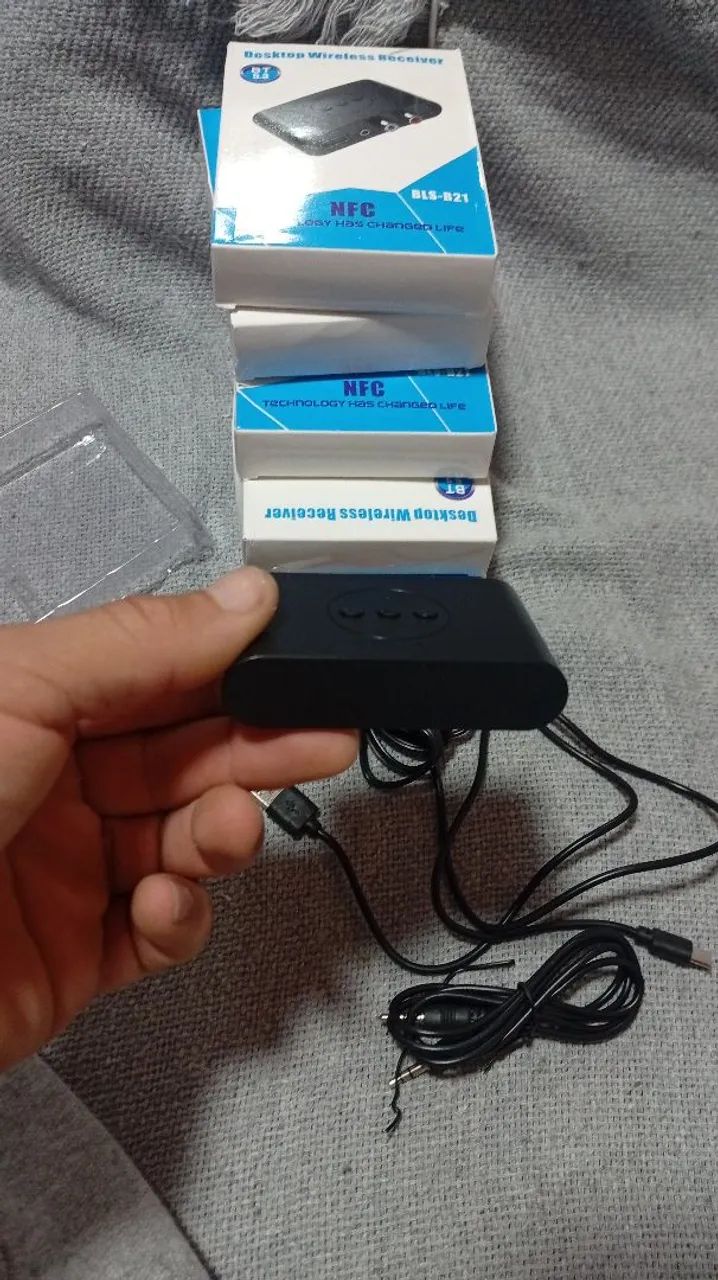 Kit bluetooth pra rádio antigo aparelho cabo P2 e RCA pega pendrive e bluetooth  - Foto 4