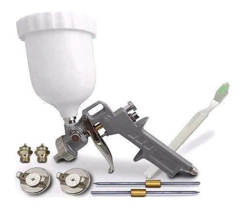 Kit de pistola de pintura com três bicos na cor branca Nova - Foto 4