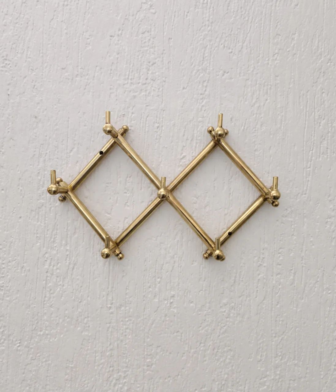 Cabideiro de Parede em Metal Dourado 
