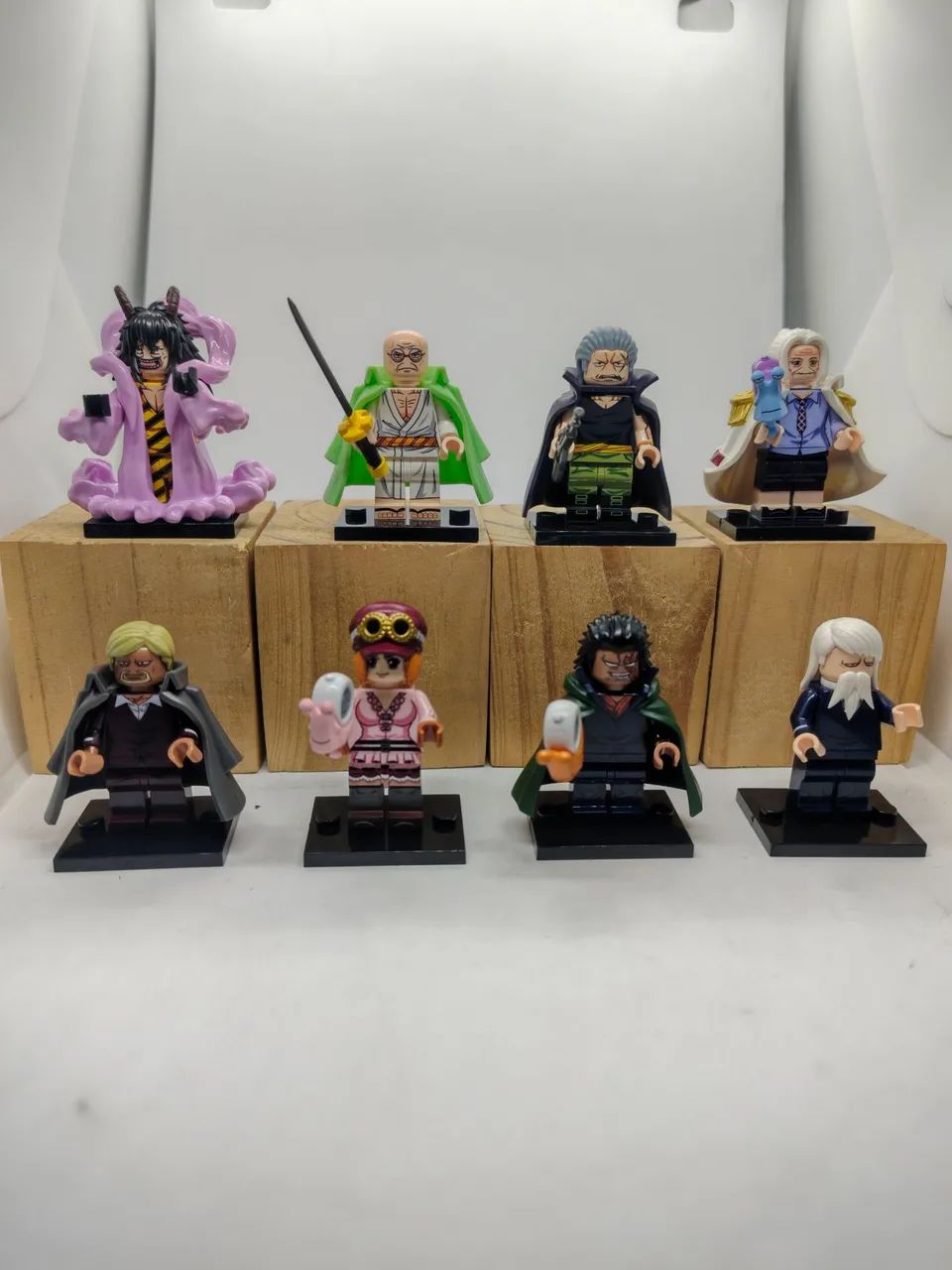 One piece bloco de montar kit 8 personagens 