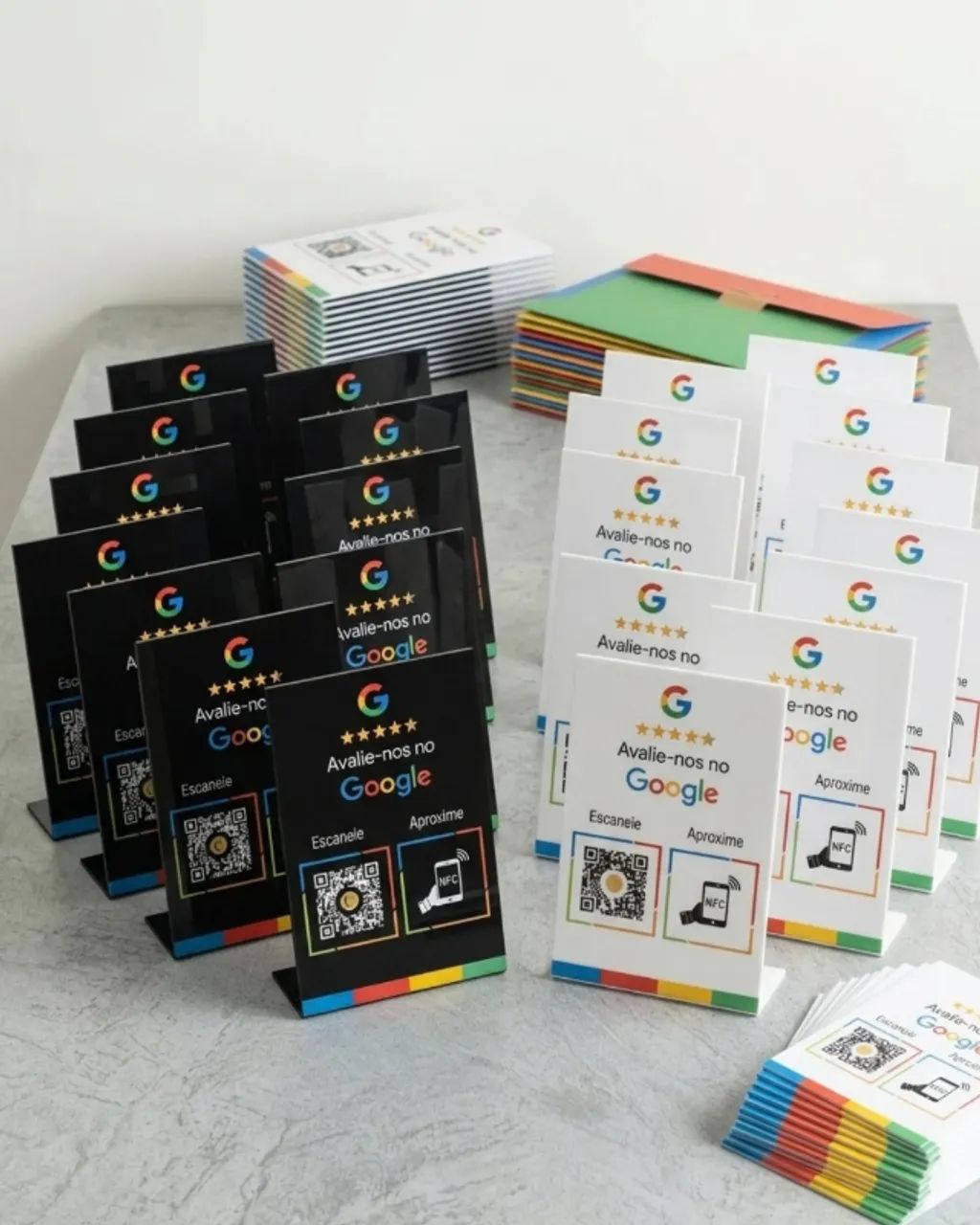 KIT 10 Placas Avaliação do Google - NFC / Qr Code