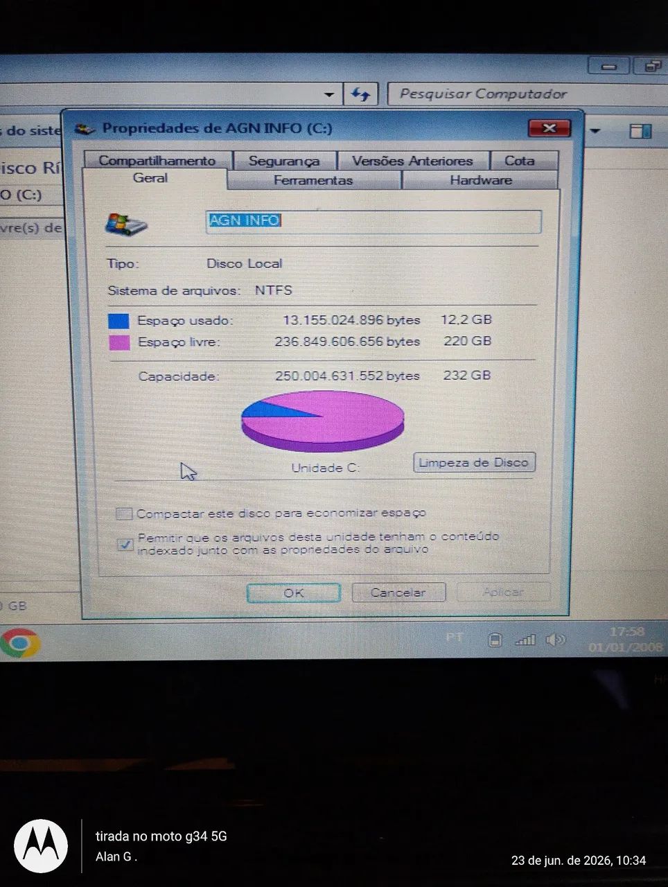 Netbook Hp mini atom   funcionando com detalhes ( ler anúncio)  - Foto 4