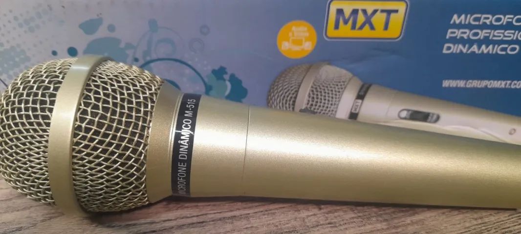 KIT 2 Microfones MXT Mud-515 Dinâmicos Cardioide Cor Champanhe  - Foto 3