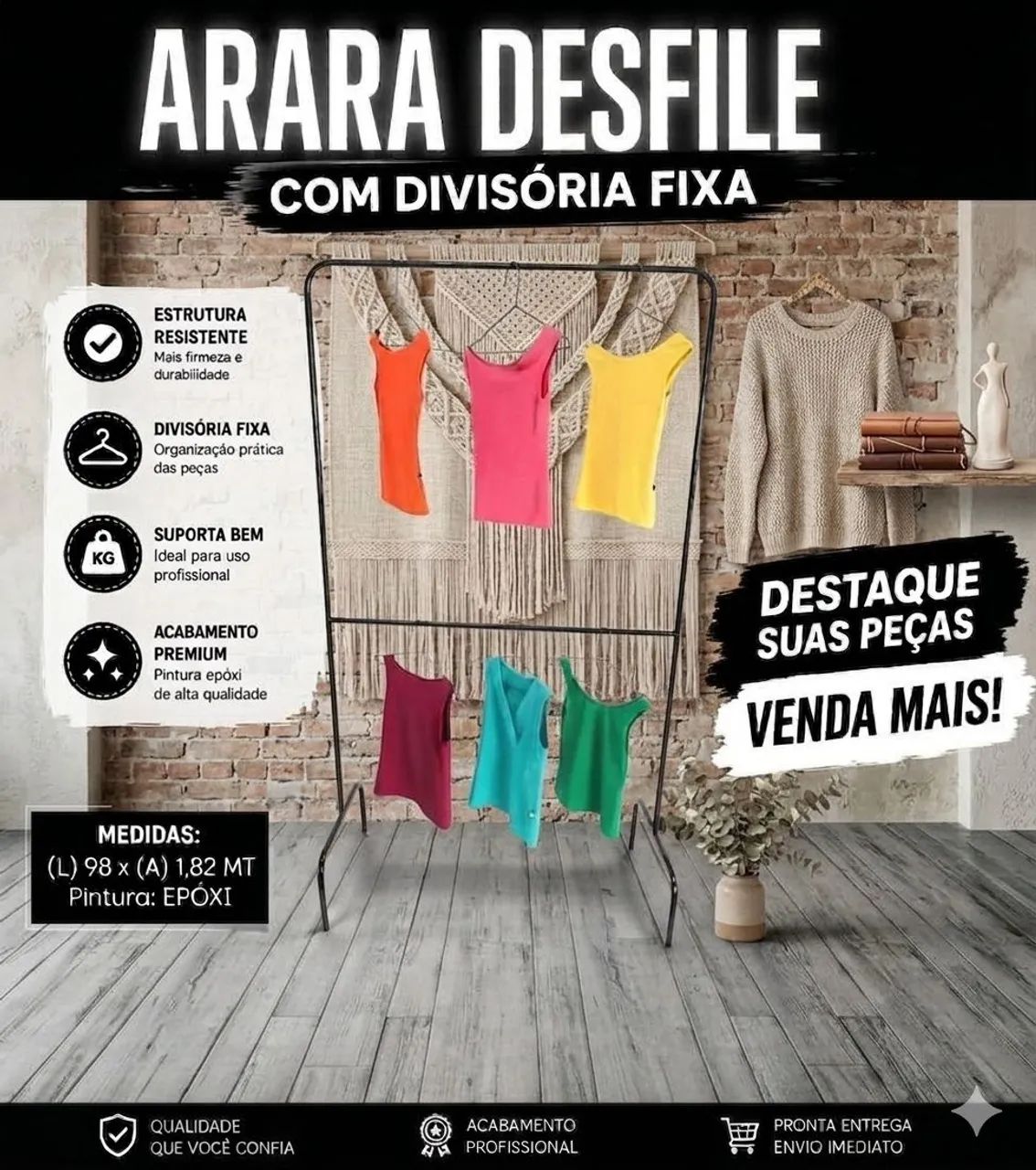 ARARA DESFILE COM DIVISÓRIA FIXA 