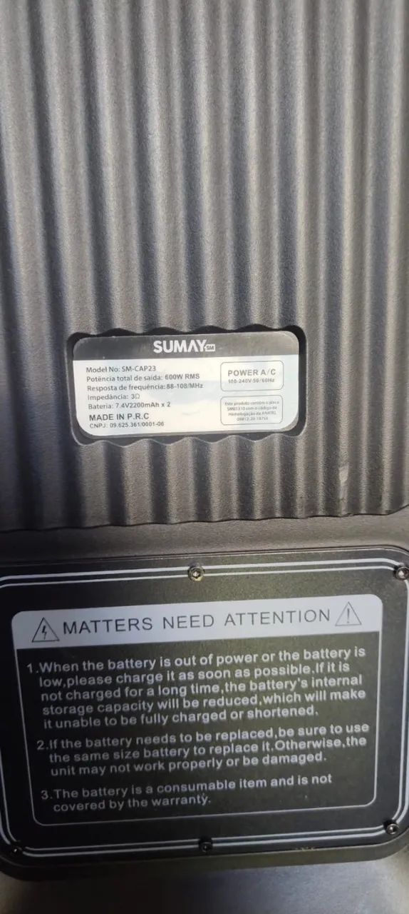 Caixa de Som Sumay Live Box 600W Bluetooth SM-CAP23 - Foto 2
