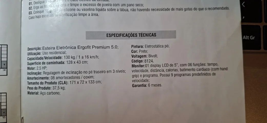 Esteira Ergofit Premium 5.0 - Foto 2