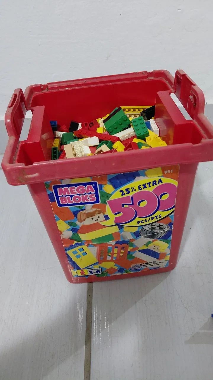 Balde lego mega bloks 500 pcs - Foto 2