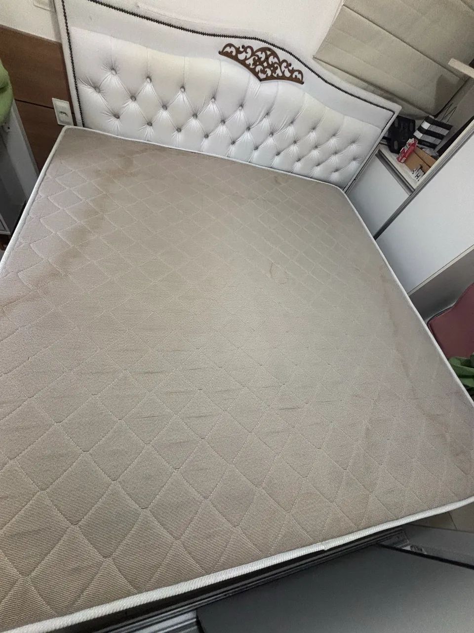 Cama king com bau + cabeceira  - Foto 2