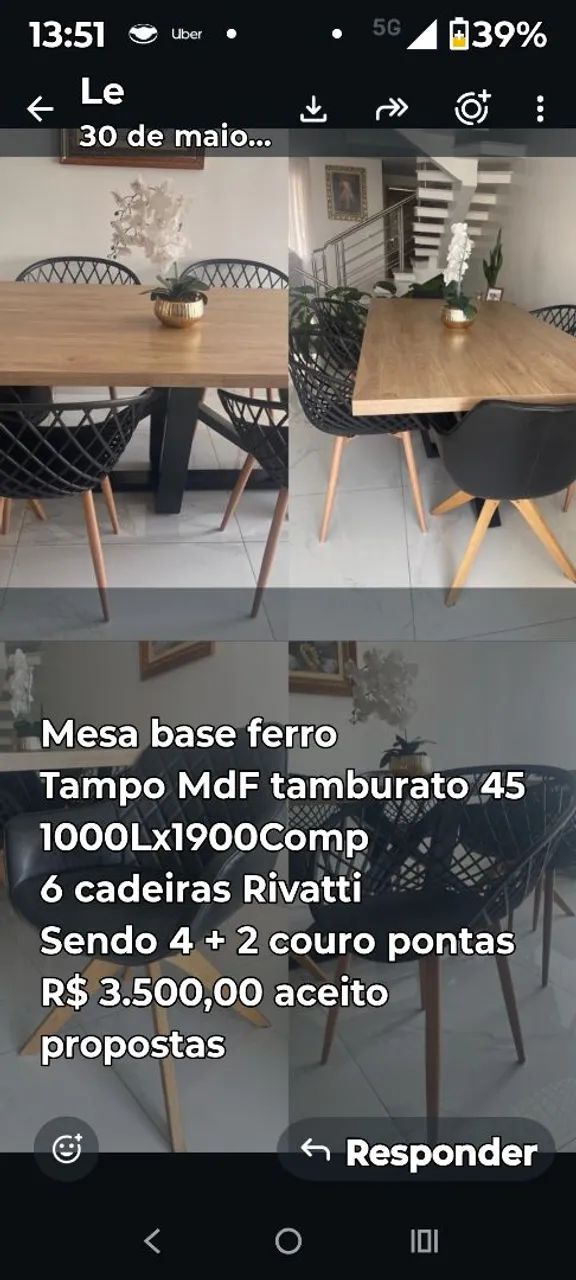 Mesa 6 cadeiras  - Foto 2