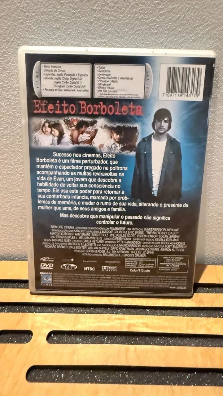 EFEITO BORBOLETA - DVD ORIGINAL - USADO EM ÓTIMO ESTADO - PT/BR - Foto 2