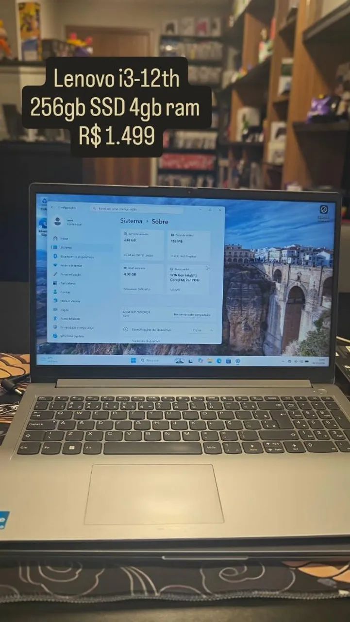 Notebook Lenovo i3-12th 256ssd 