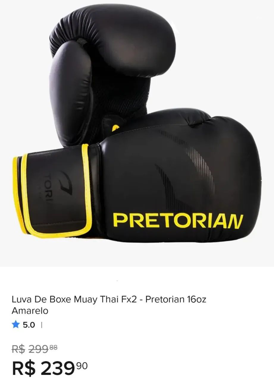 Luva e caneleira Muay Thai / Boxe