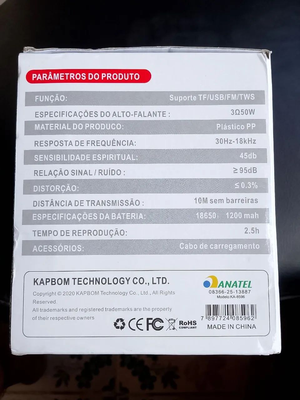 Caixa de som Bluetooth  - Foto 2