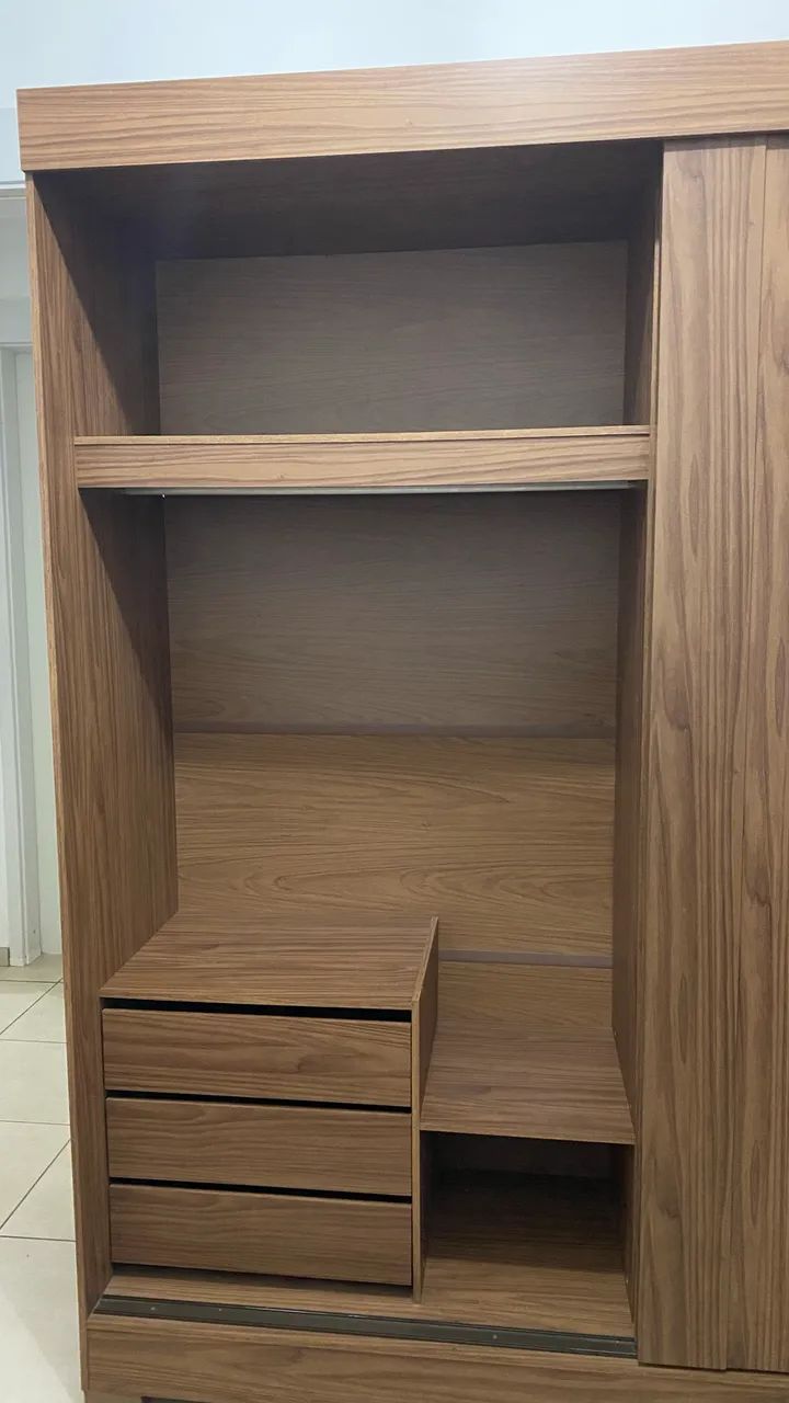 Guarda-roupa 2 portas de correr com espelho - Foto 5