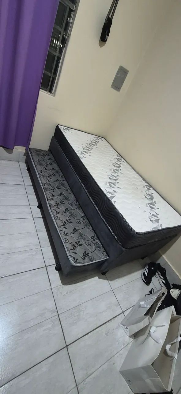 Cama box solteiro conjugado 