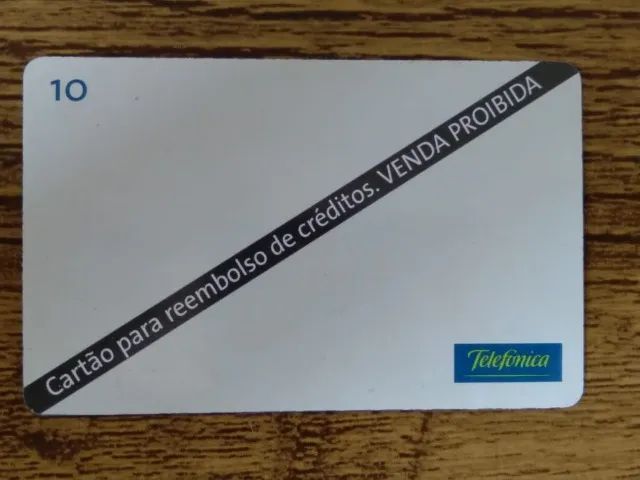Cartões Telefônicos de Teste Telefônica 
