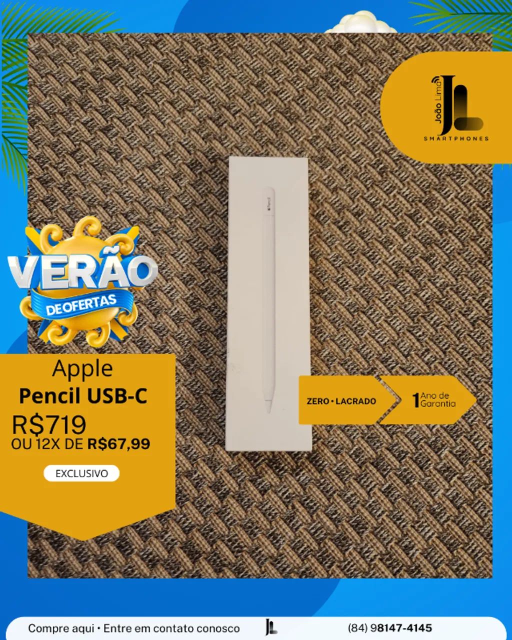 APPLE PENCIL USB-C, LACRADO, EXCLUSIVO! - Periféricos e Acessórios