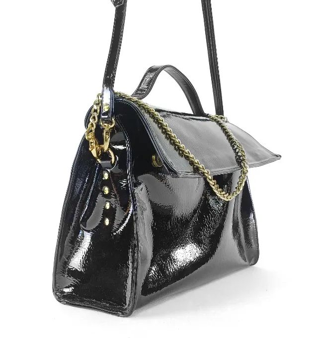 Bolsa Tranversal Vinil Preta - Foto 3