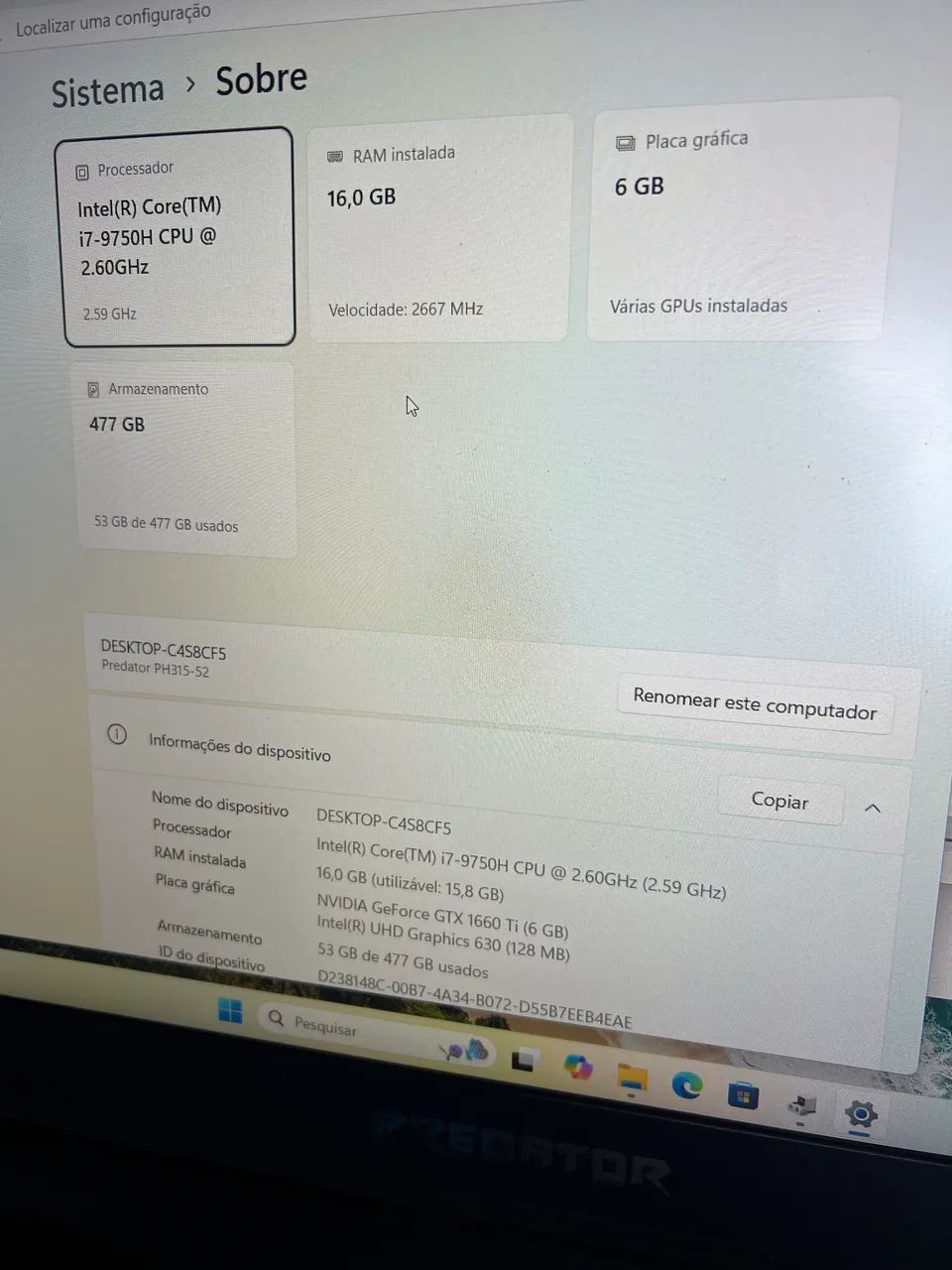 Acer Predator notebook gamer - Foto 3