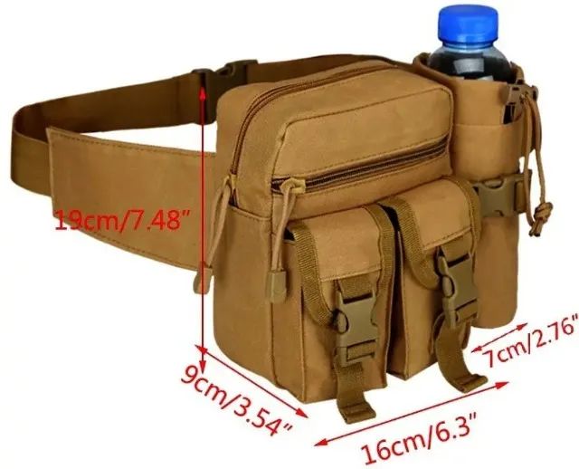 Pochete Bornal Caminhada Camping Porta Garrafa M11 Resistente - Foto 4