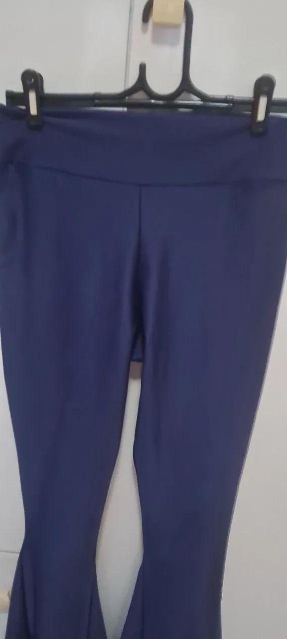 Calça azul malha incorpada  - Foto 3