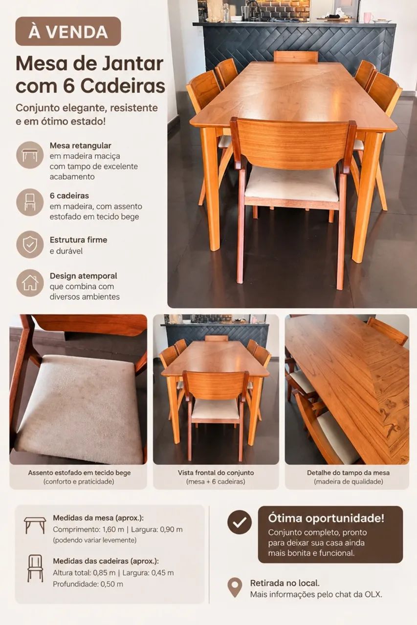 MESA DE 6 lugares 