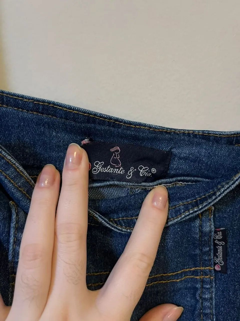 Macacão curto jeans gestante  - Foto 5