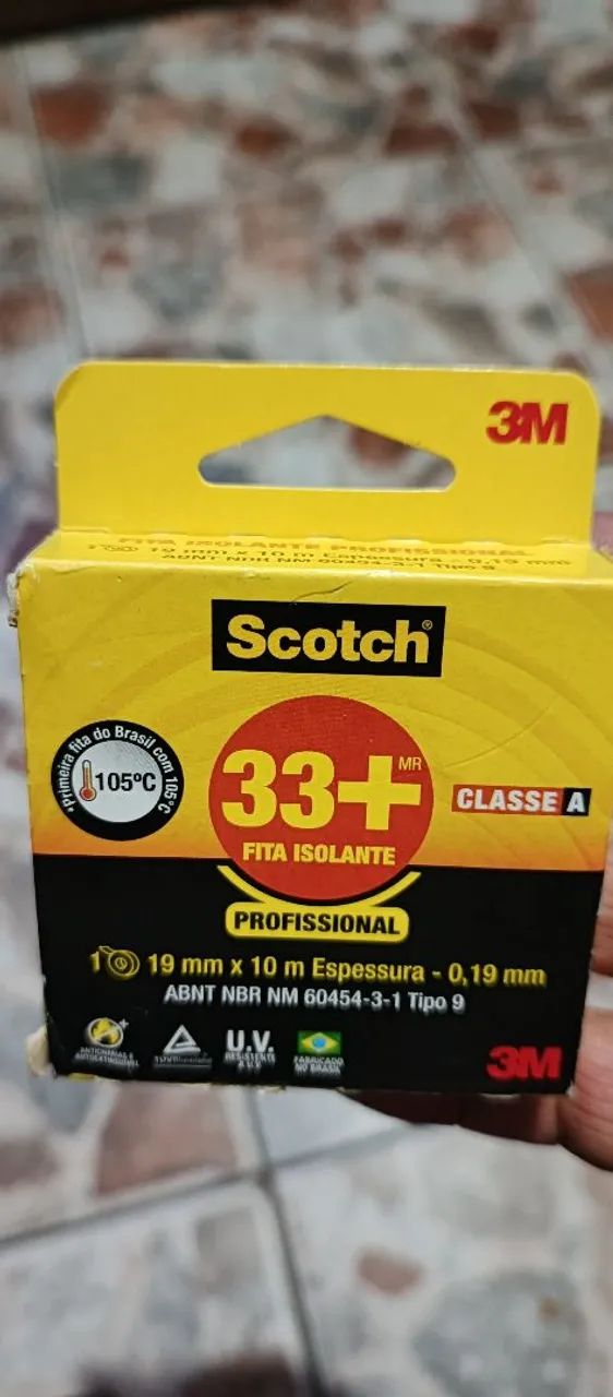 Fita Isolante 3M Scotch 33+ 10m. Profissional e Resistente - Foto 3