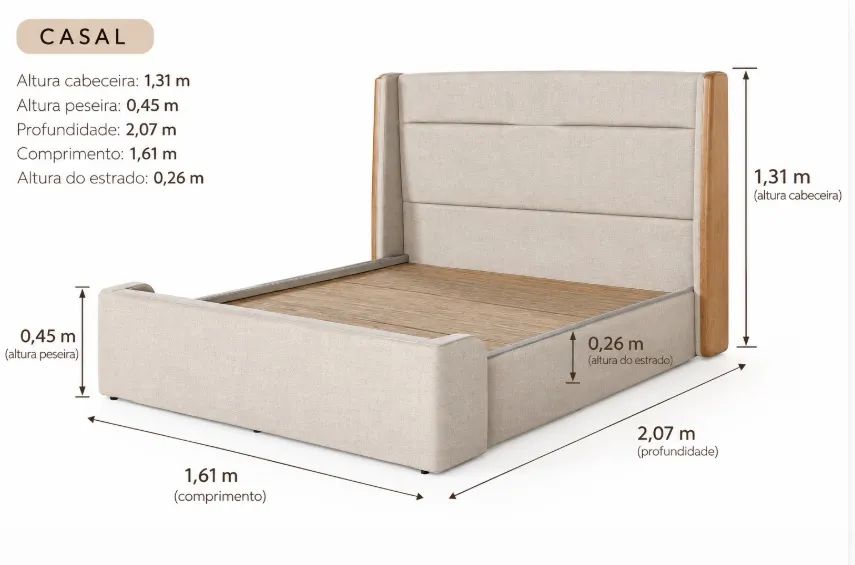 Cama Casal Monza Nova com NF - Foto 5