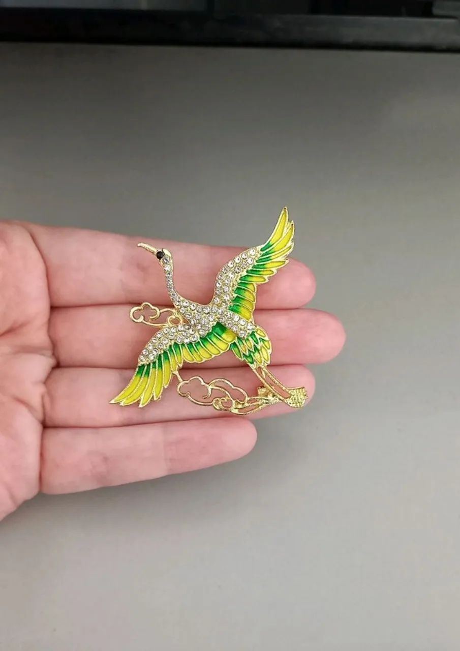 Broche de Pássaro Cegonha (novo) - Foto 2
