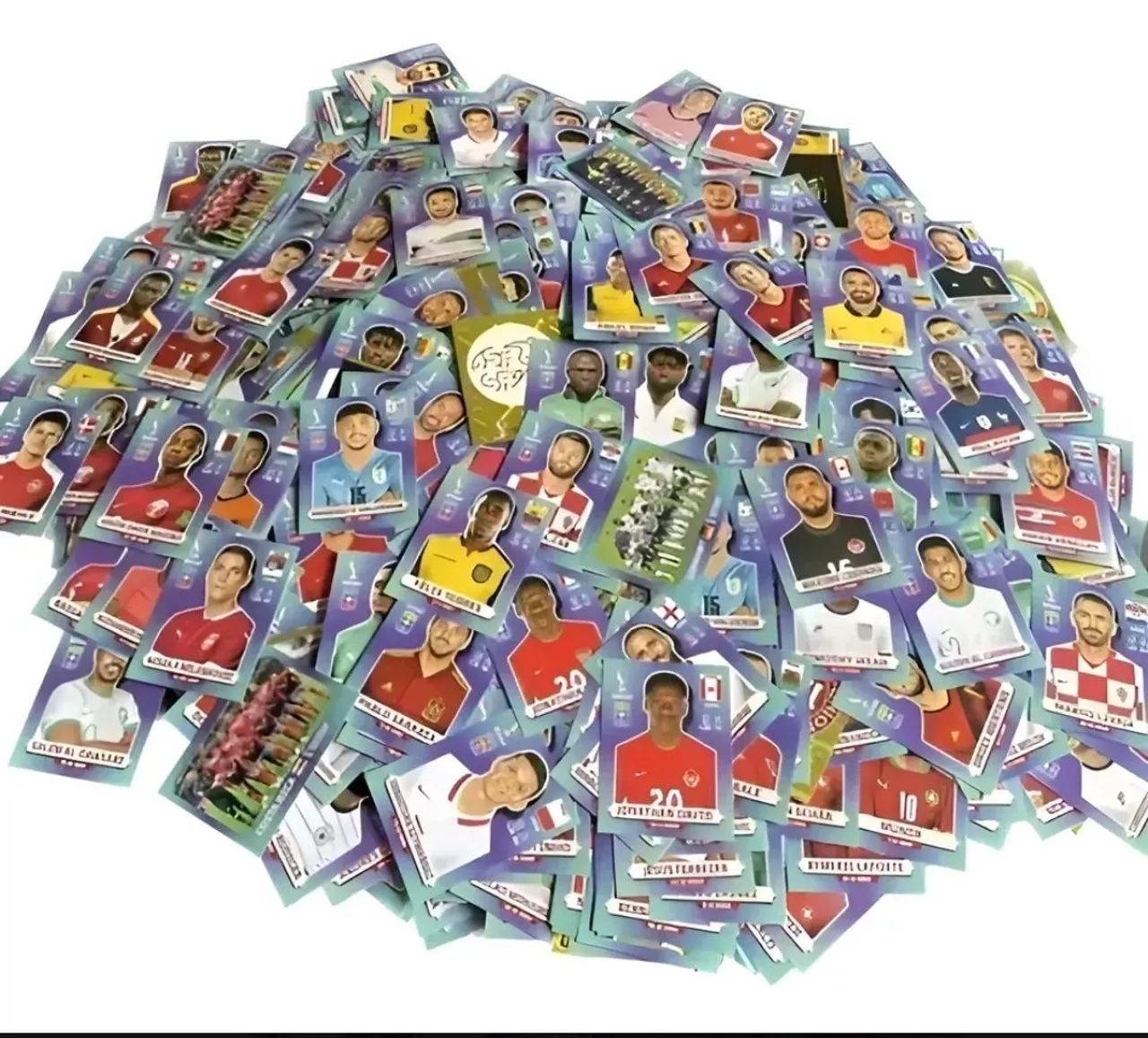 Lote de 100 Figurinhas copa do mundo 2022 Qatar ( unidade)
