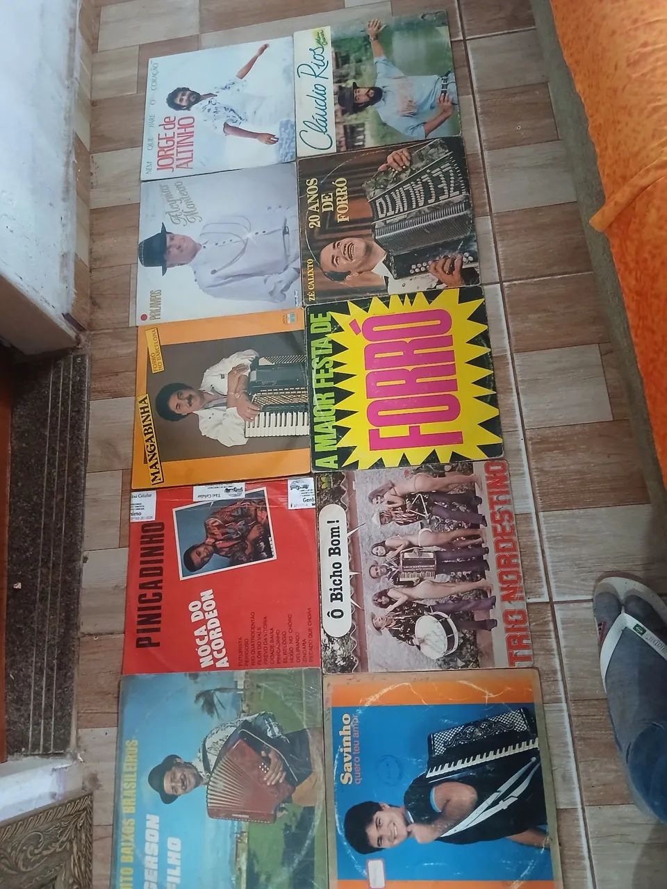 Lote com 10 discos antigos 