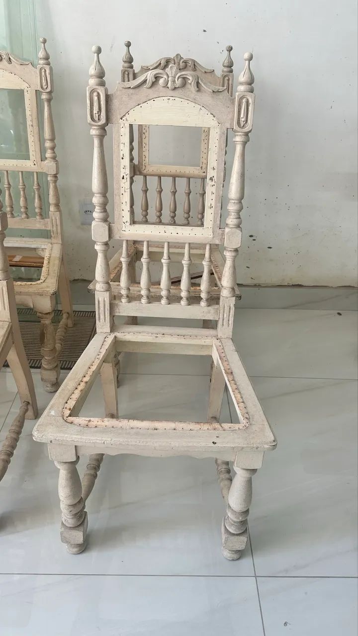 6 cadeiras antigas colonial  - Foto 2