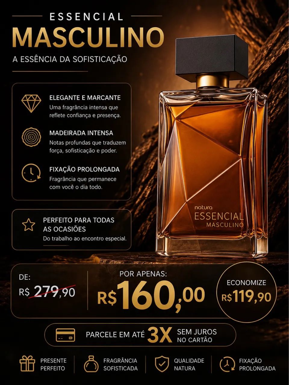 PERFUME NATURA ESSENCIAL MASCULINL - Foto 2