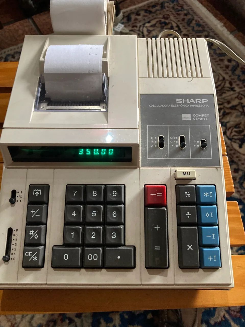 Calculadora Eletrônica Impressora Antiga Sharp Compet CS-2166. - Foto 3