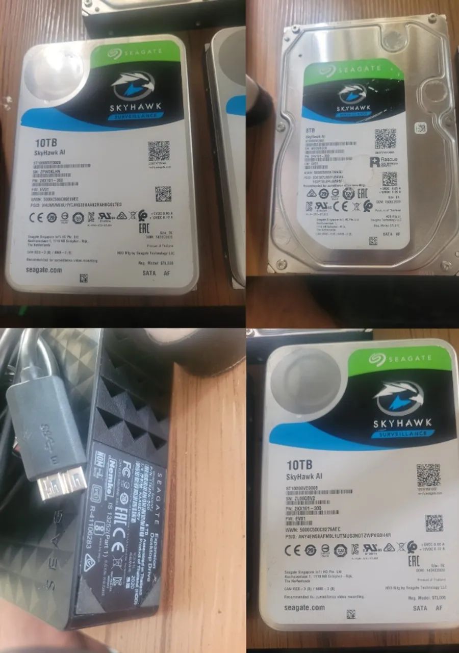 HDs externos e internos Skyhawk 8TB e 10TB - Foto 5