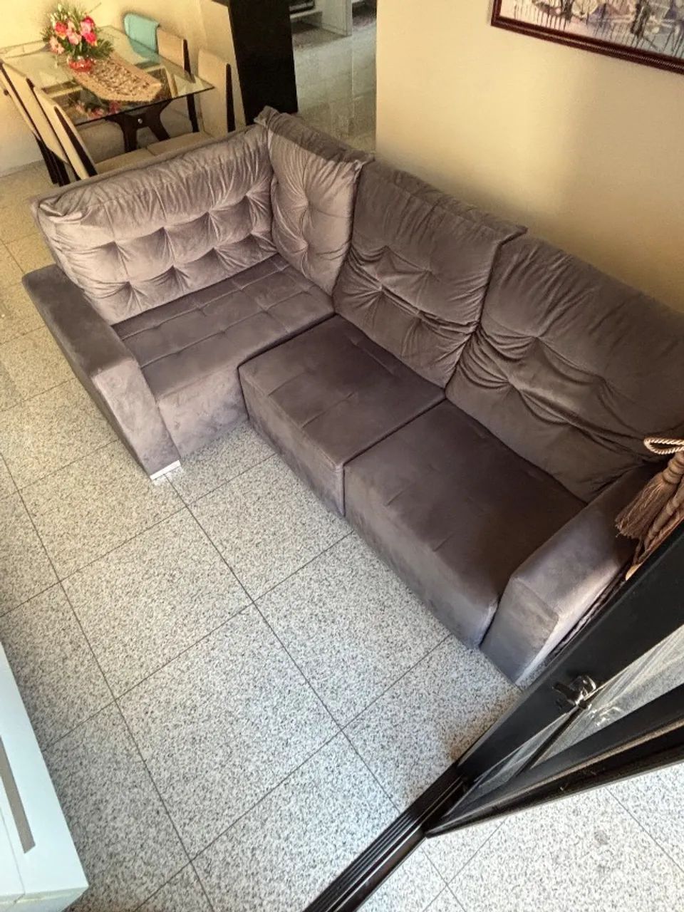 Sofá em L retrátil e reclinável - Foto 2