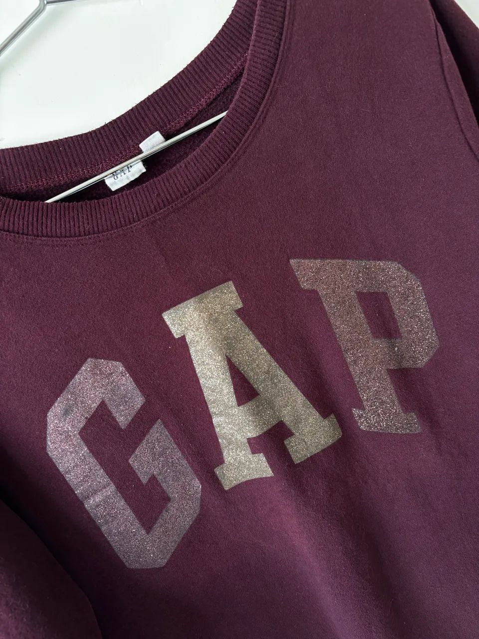 Moletom Gap vinho com logo Glitter frutacor  - Foto 2