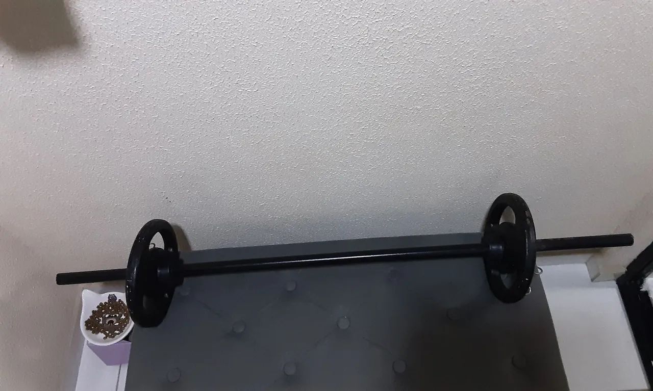 Barra com anilhas 5kg