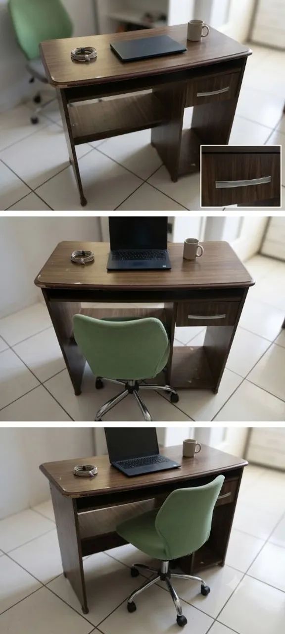 Escrivaninha / Mesa para Computador com Gaveta e Suporte de Teclado - Foto 2