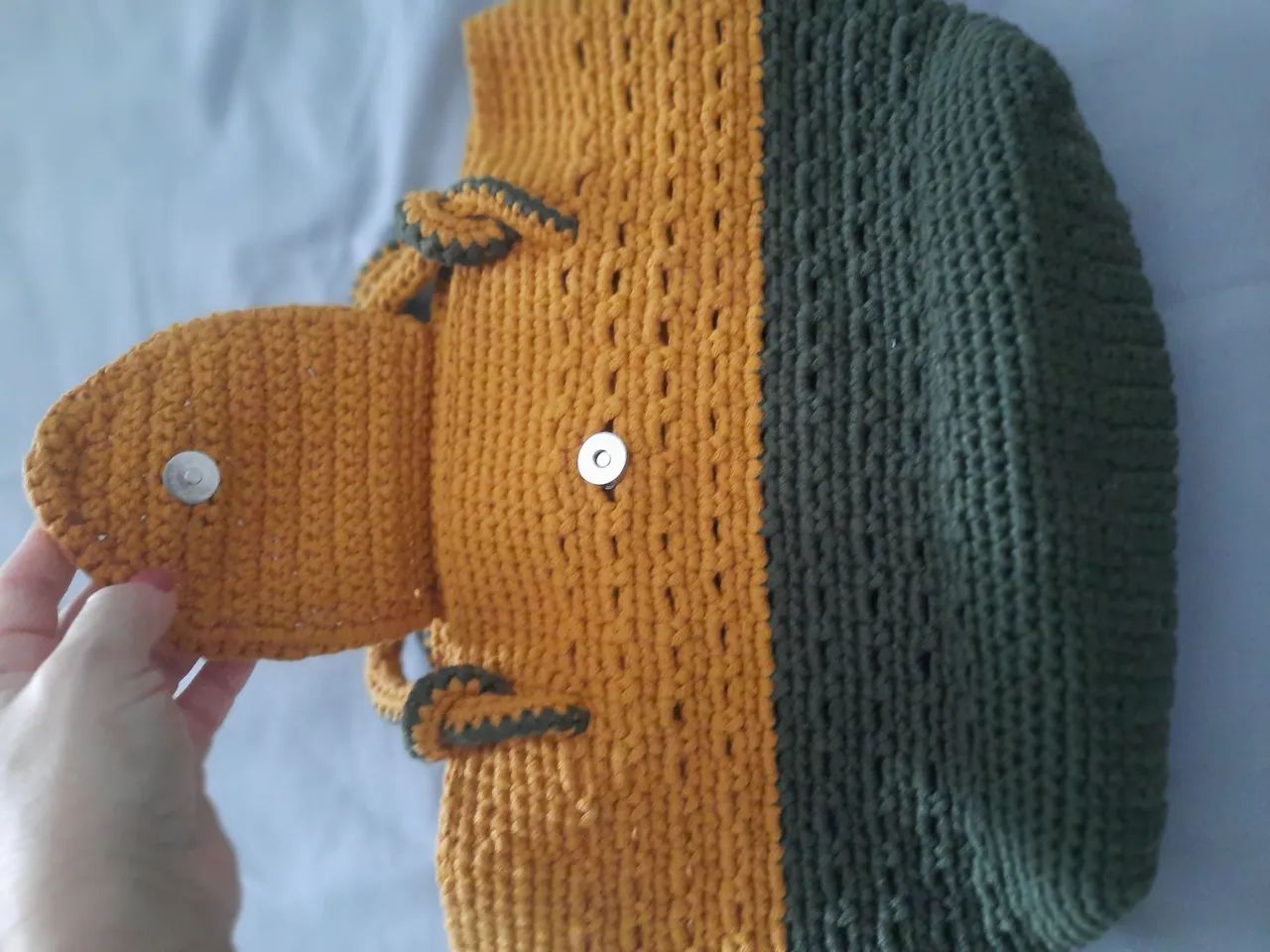 Bolsa de ombro em crochê artesanal. - Foto 3