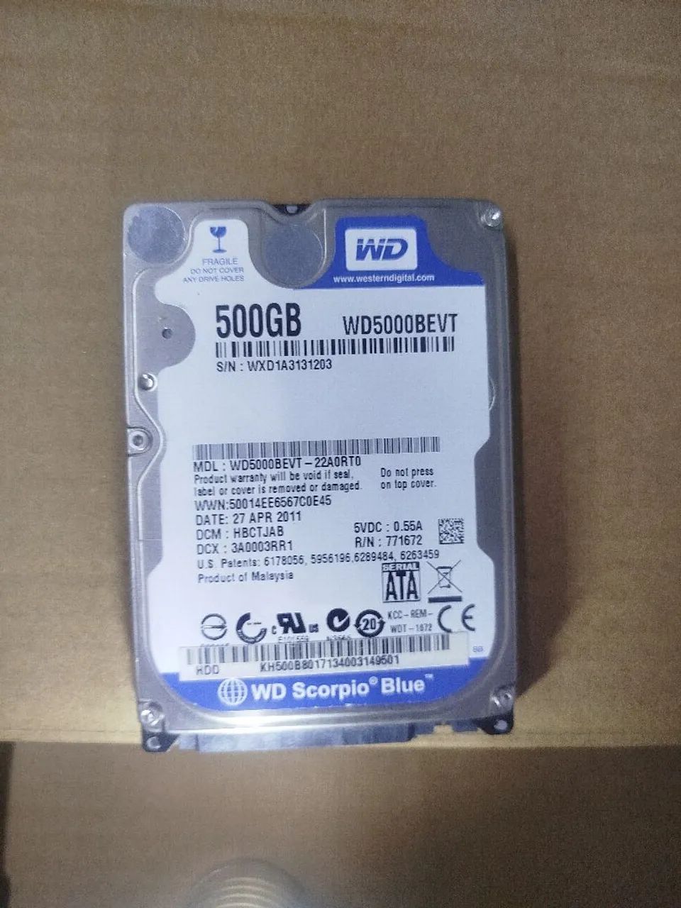 HD de notebook