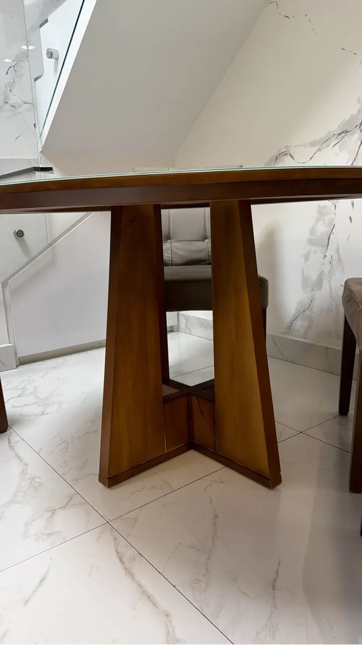 Mesa jantar em madeira maciça  - Foto 2