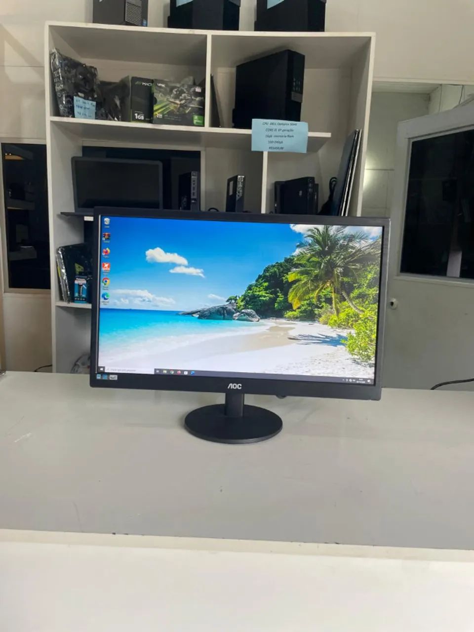 monitor 22 polegadas AOC vga resolução 1900x1080 full hd  perfeito com garantia e nf - Foto 3